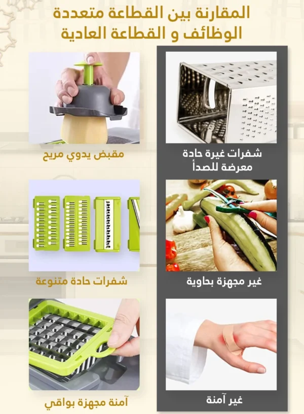 قطاعة خضروات متعددة الوظائف